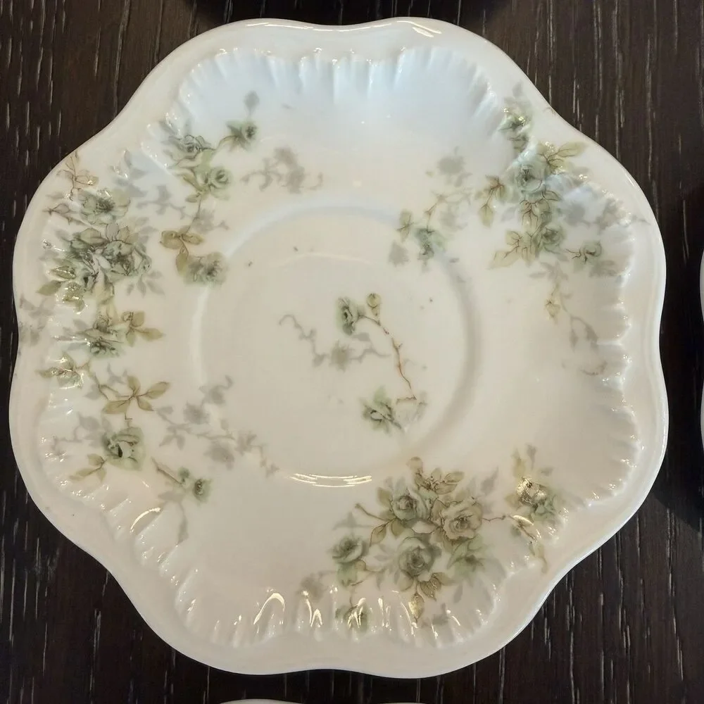 Set Of 6 Theodore Haviland For Simmons Hardware Co. St. Louis Saucers Scalloped